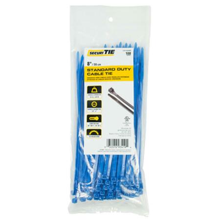 GARDNER BENDER 8 in. Standard Cable Tie, Blue, 100PK 221017
